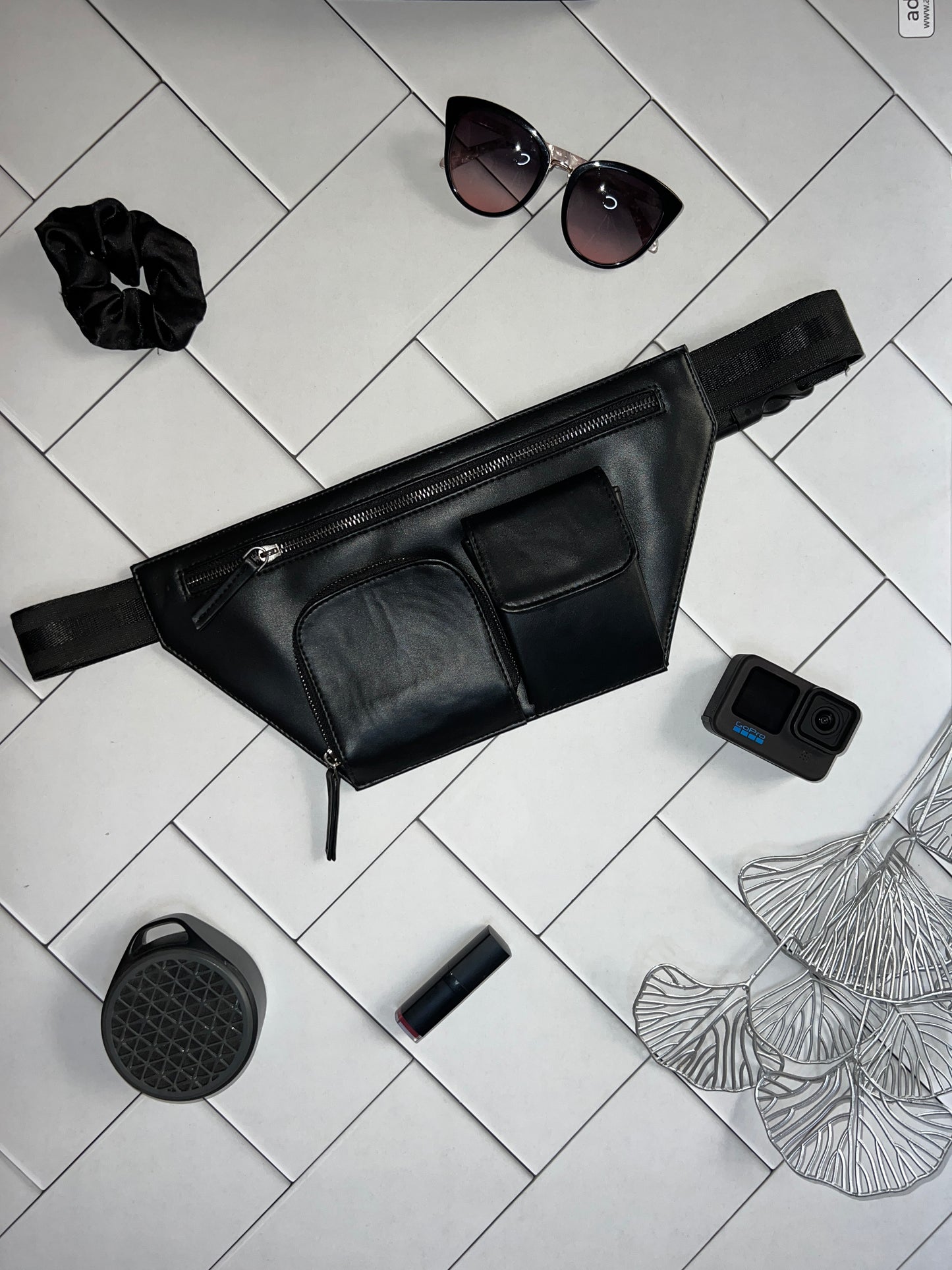 Premium Black Belt Bag