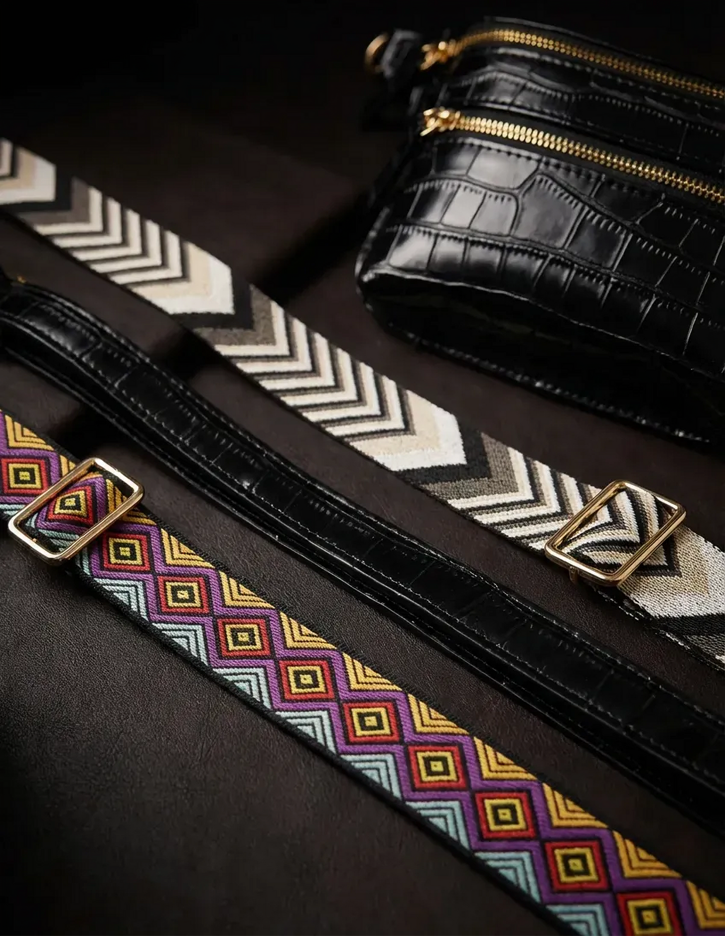 Black Beauty - Combo 2 Belts (Zig Zag & Colorful)