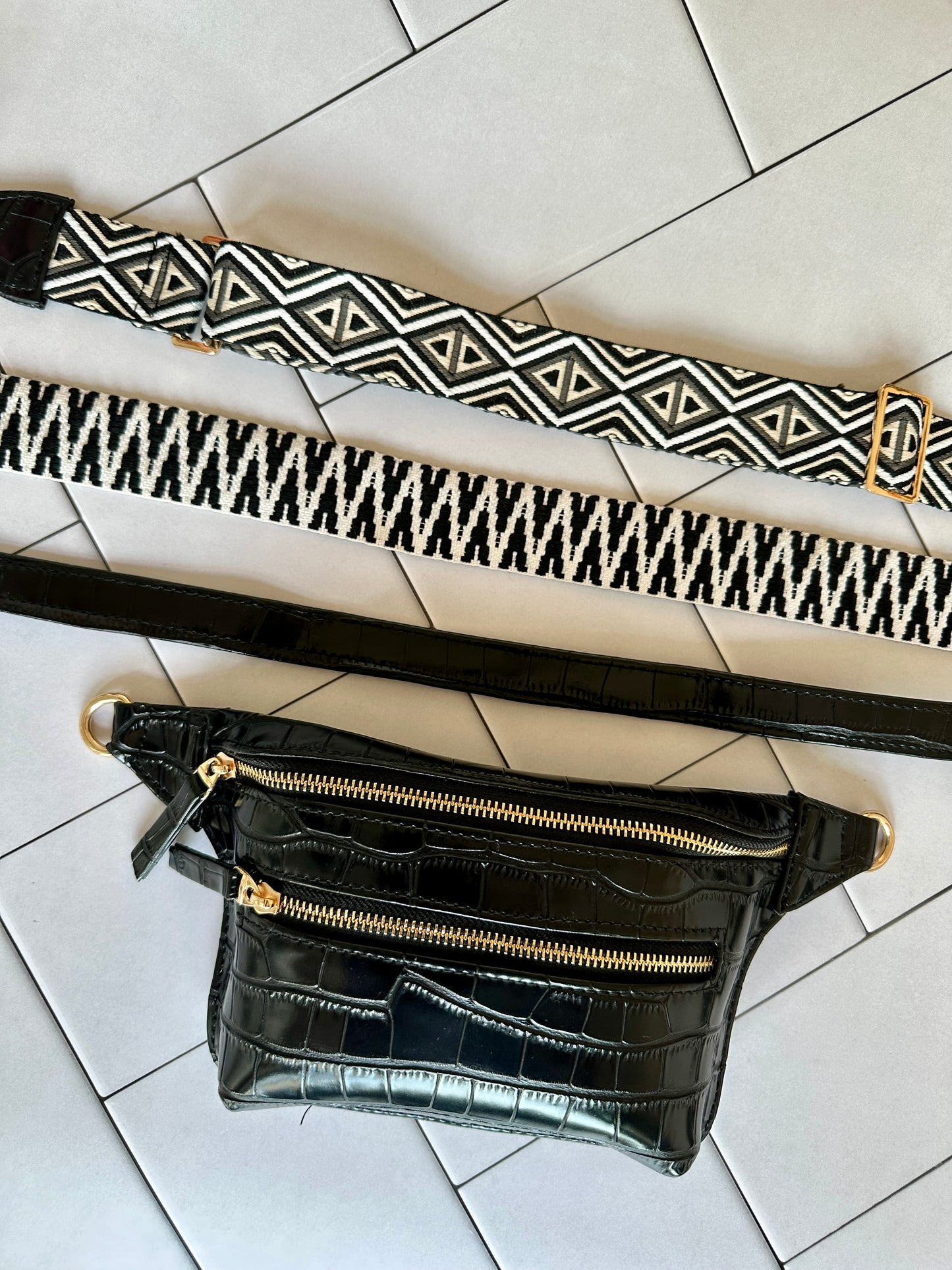 Black Beauty - Combo 2 Belts (Diamond & Pyramid)